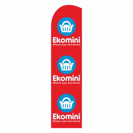 Ekomini Yelken Bayrak 75x300 Cm