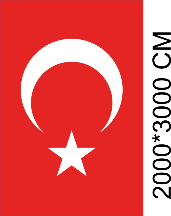 Raşel Türk Bayrağı 2000x30000 Cm - Görsel 1
